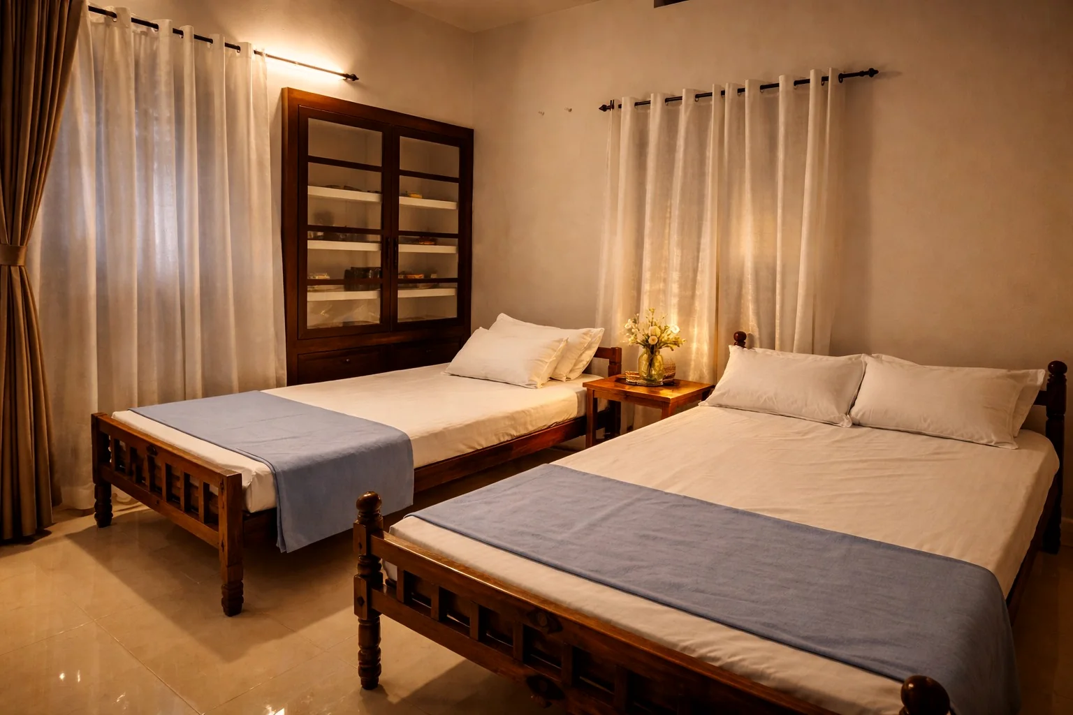 Twin bed family room at Layanila